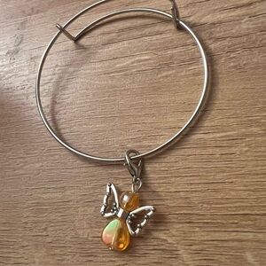 Orange Angel Charm Bangle